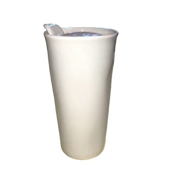 Rae Dunn Happy Ceramic Travel Tumbler with Lid - Picture 2 of 6